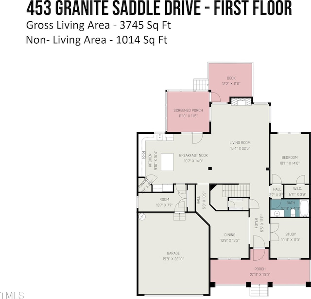 453 Granite Saddle Dr, Rolesville, NC 27571 - floor plan / room layout