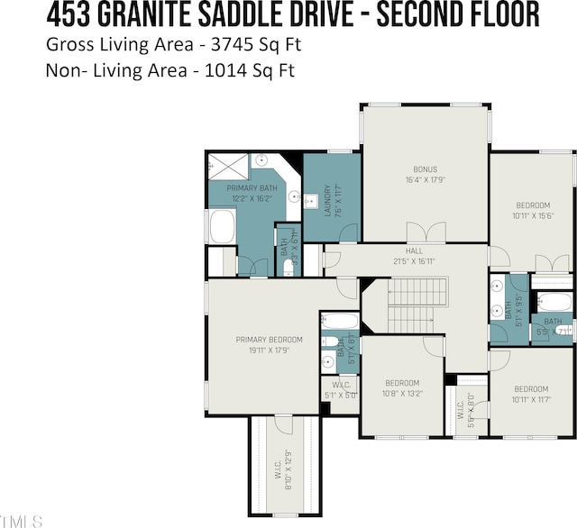 453 Granite Saddle Dr, Rolesville, NC 27571 - room layout