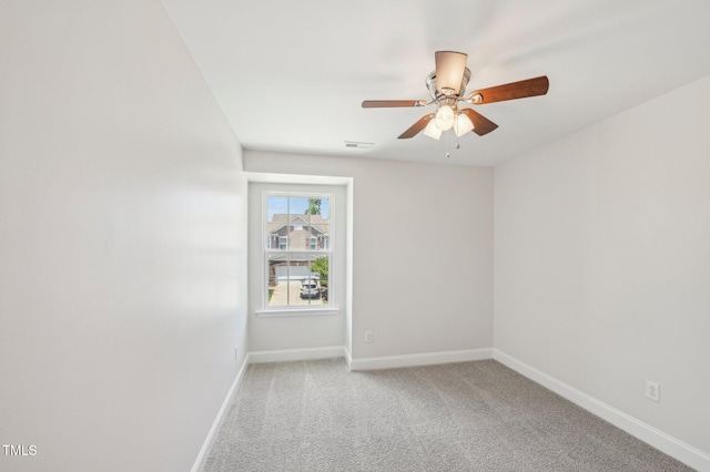 1534 Glenwater Dr, Cary, NC 27519 - unfurnished room with baseboards, light carpet, and ceiling fan