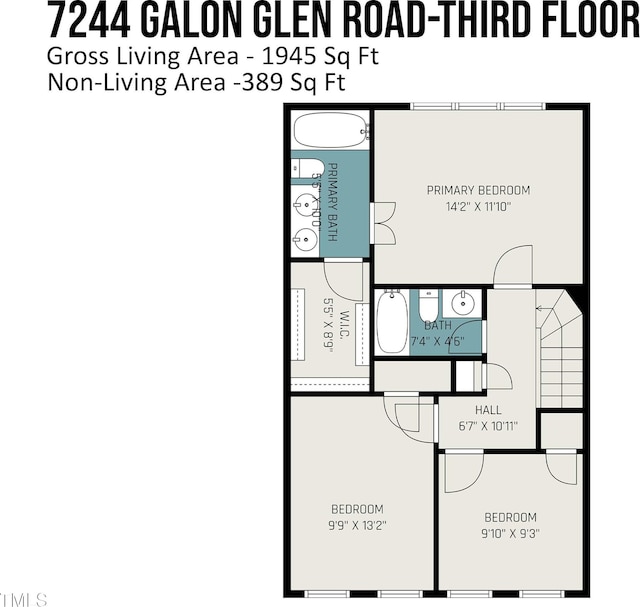 7244 Galon Glen Rd, Raleigh, NC 27613 - property floor plan