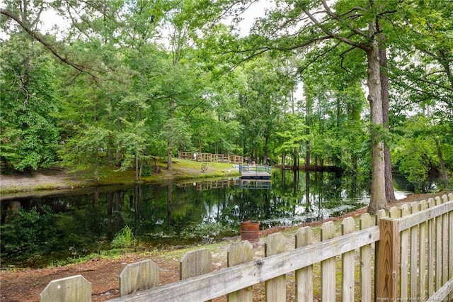 water view with fence