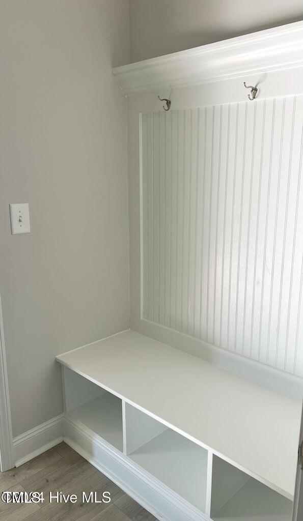 5134 Holly Hill Ct Lot 28, Battleboro, NC 27809 - mudroom featuring baseboards and wood finished floors