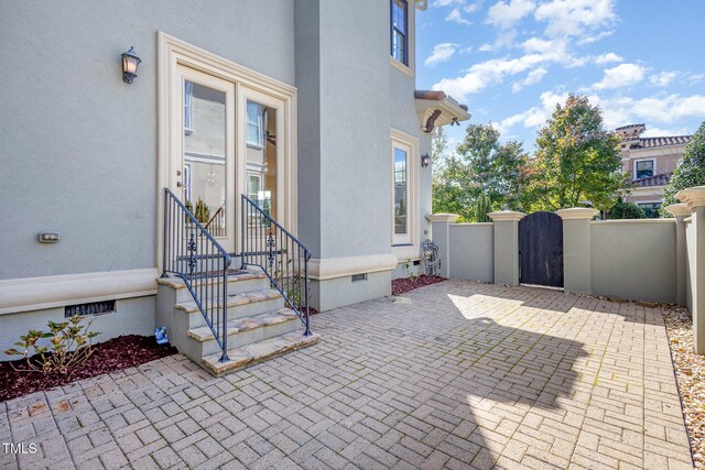 15 Treviso Pl, Durham, NC 27707 - view of patio / terrace featuring a gate, fence, and entry steps