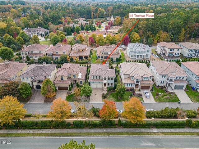 15 Treviso Pl, Durham, NC 27707 - aerial view of residential area