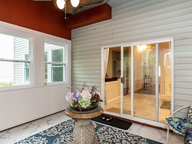 view of sunroom