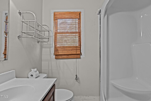 5900 Ebenezer Church Rd, Raleigh, NC 27612 - full bath with vanity, toilet, and a shower