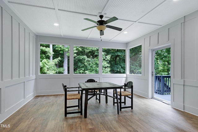 1003 E Sterlington Pl, Apex, NC 27502 - sunroom / solarium with a decorative wall, wood finished floors, and recessed lighting
