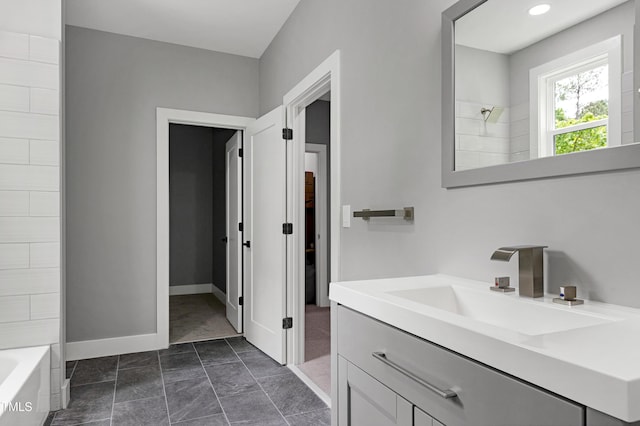 1003 E Sterlington Pl, Apex, NC 27502 - full bath featuring vanity and baseboards