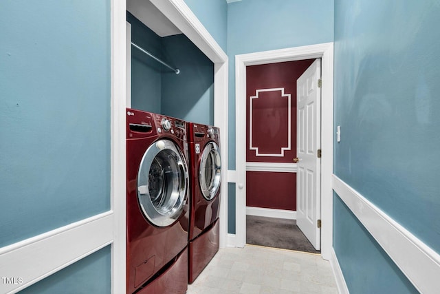 106 Irene Ct, Rocky Mount, NC 27804 - clothes washing area with washer and clothes dryer