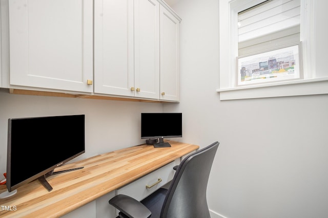 office with built in study area