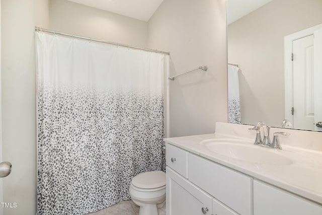 111 Laporte Path, Garner, NC 27529 - bathroom with vanity, toilet, and tile patterned floors