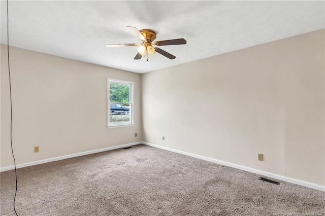 2256 Spindletree Dr, Fayetteville, NC 28304 - carpeted empty room with a ceiling fan and baseboards