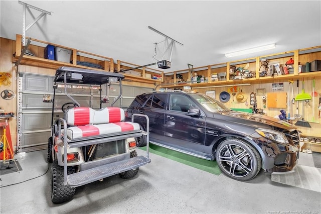 garage featuring a garage door opener