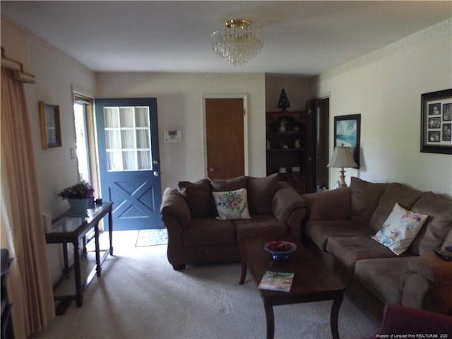 view of carpeted living room