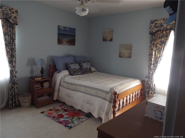 bedroom with carpet floors