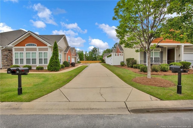 view of property exterior with driveway and a garage