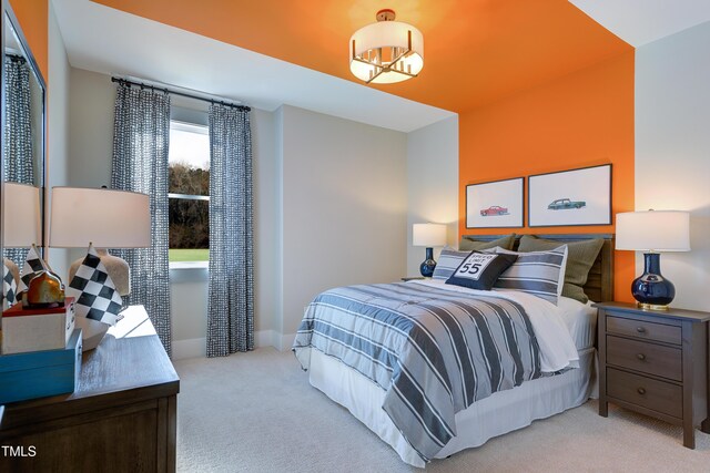view of carpeted bedroom