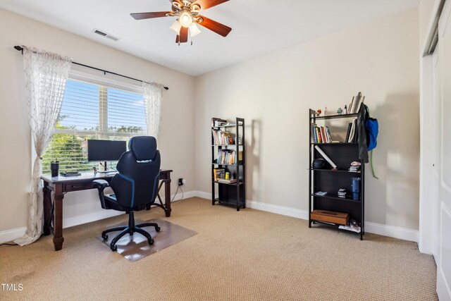 3404 Mount Pisgah Way, Cary, NC 27519 - carpeted office space with ceiling fan and baseboards