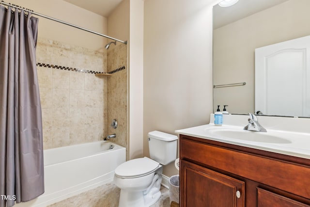 3404 Mount Pisgah Way, Cary, NC 27519 - bathroom with shower / bath combination with curtain, vanity, and toilet