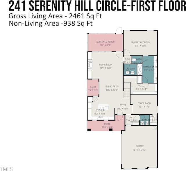 241 Serenity Hill Cir, Chapel Hill, NC 27516 - home floor plan