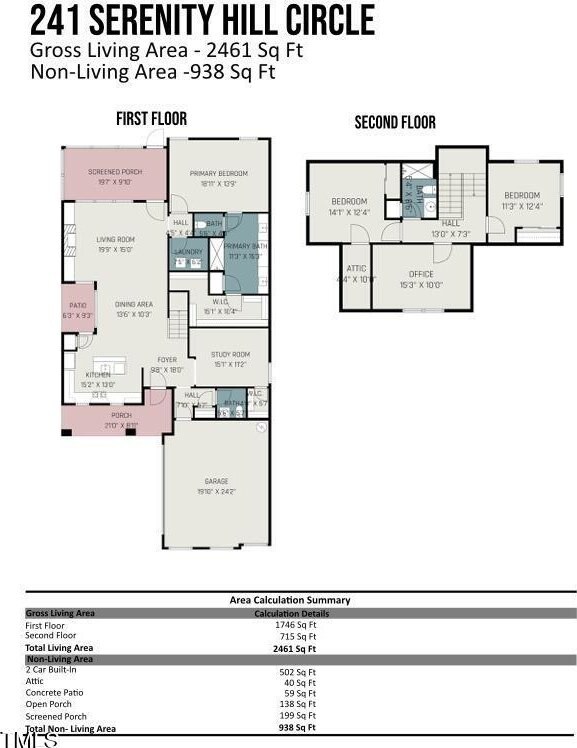 241 Serenity Hill Cir, Chapel Hill, NC 27516 - floor plan / room layout