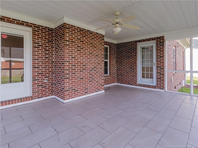 2815 Prioress Dr, Fayetteville, NC 28306 - view of patio / terrace with a ceiling fan