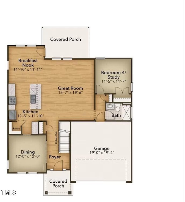 35 Windflower Ct Unit 9, Clayton, NC 27520 - view of home floor plan