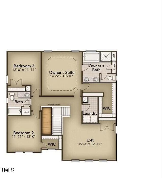 35 Windflower Ct Unit 9, Clayton, NC 27520 - view of floor plan / room layout