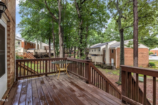 6423 New Market Way, Raleigh, NC 27615 - wooden terrace with a residential view