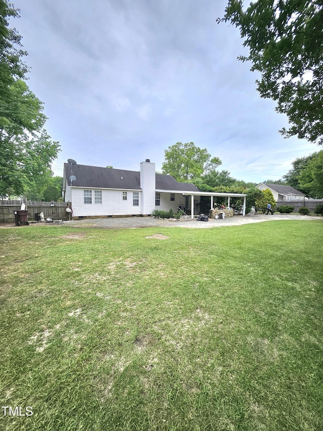 1360 Honeycutt Rd, Willow Springs, NC 27592 - rear view of house featuring a chimney