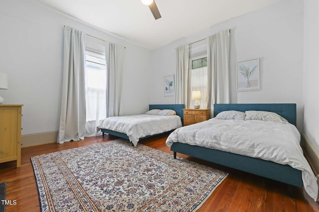 304 Linden Ave, Raleigh, NC 27601 - bedroom with wood finished floors and ceiling fan