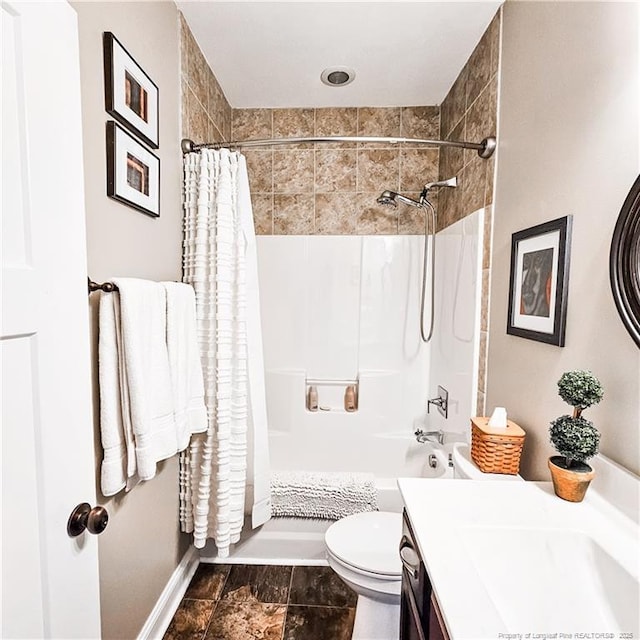 1303 Palestine Rd, Linden, NC 28356 - full bath with toilet, vanity, and baseboards
