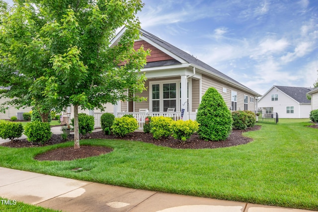 1096 Aberlour Ln, Burlington, NC 27215 - view of side of home with a porch and a lawn