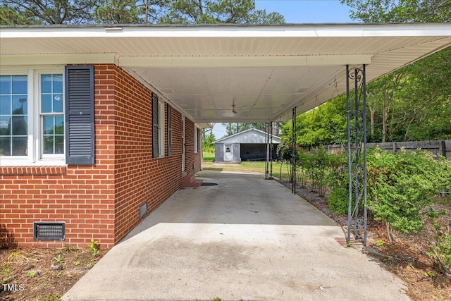 5345 Lamm Rd, Wilson, NC 27893 - view of vehicle parking featuring an attached carport