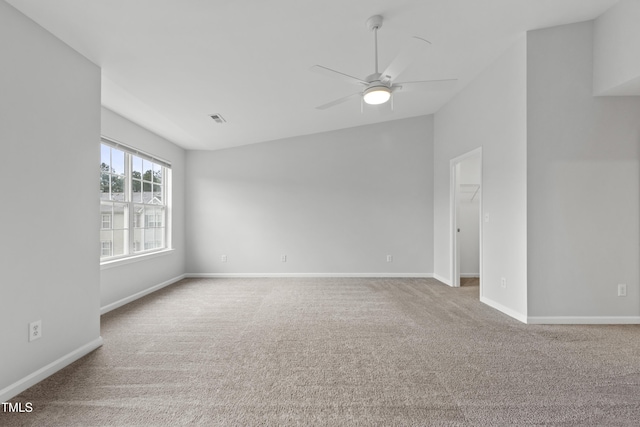 8610 Neuse Landing Ln Unit 103, Raleigh, NC 27616 - spare room featuring ceiling fan, carpet floors, and baseboards