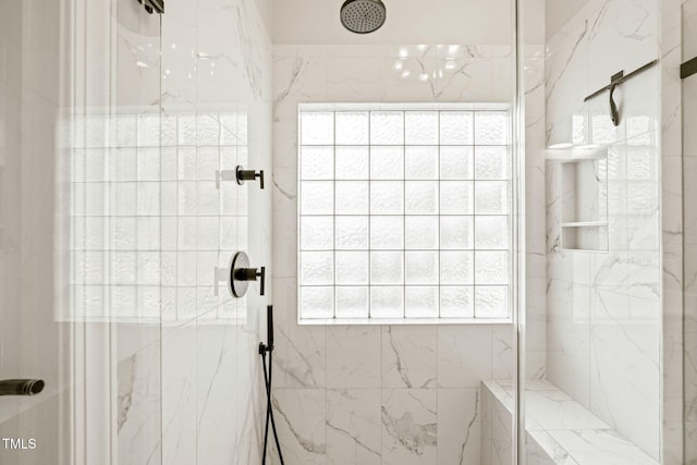 2408 Fordcrest Dr, Apex, NC 27502 - bathroom with a marble finish shower