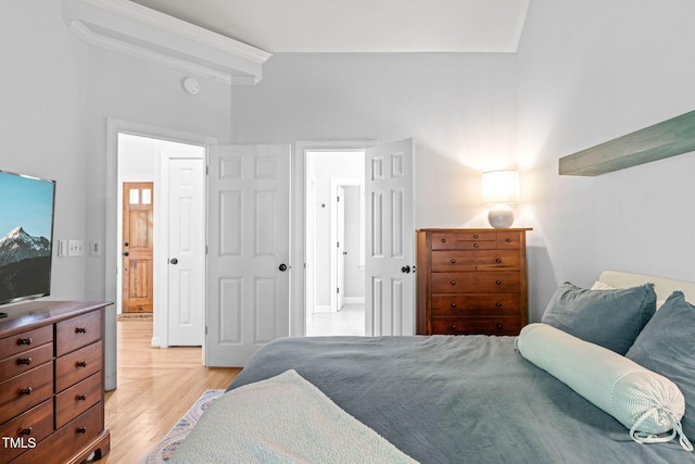 2408 Fordcrest Dr, Apex, NC 27502 - bedroom featuring crown molding and light wood finished floors