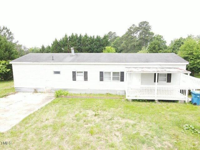 3354 Altamahaw Church St, Elon, NC 27244 - view of front of home with a front yard and a porch