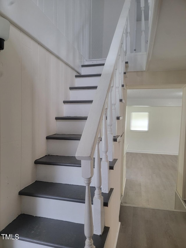3354 Altamahaw Church St, Elon, NC 27244 - staircase featuring wood finished floors