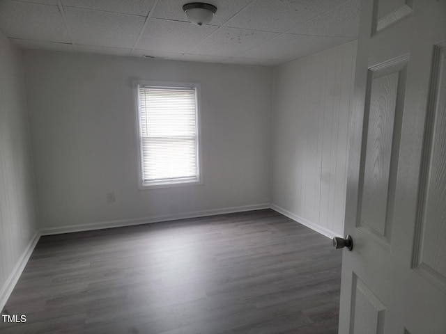 3354 Altamahaw Church St, Elon, NC 27244 - spare room featuring a paneled ceiling, dark wood finished floors, and baseboards