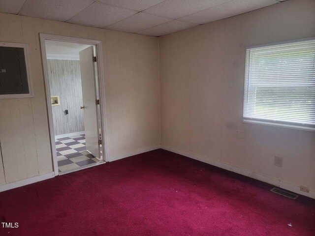 3354 Altamahaw Church St, Elon, NC 27244 - empty room featuring electric panel, carpet flooring, and baseboards
