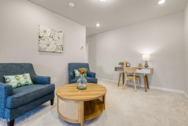 1007 Sora Way, Durham, NC 27703 - sitting room featuring carpet, recessed lighting, and baseboards
