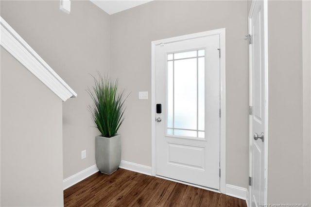 341 Woodington Rd, Hope Mills, NC 28348 - entrance foyer featuring baseboards and dark wood-style floors