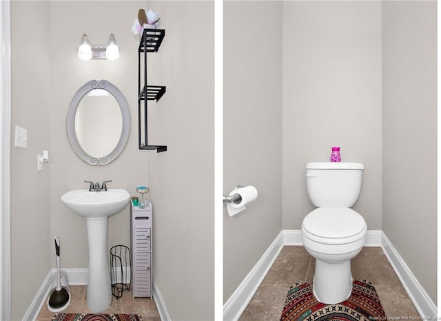 341 Woodington Rd, Hope Mills, NC 28348 - bathroom with toilet, baseboards, and a sink