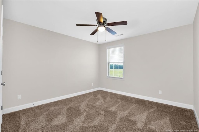 341 Woodington Rd, Hope Mills, NC 28348 - carpeted spare room featuring baseboards and ceiling fan