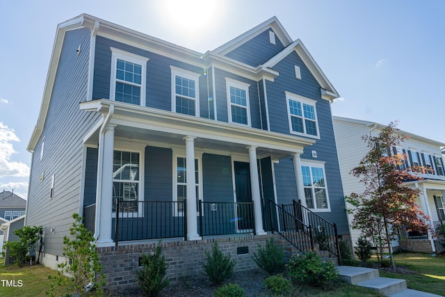 2918 Heirloom Way, Apex, NC 27502 - view of front of home with crawl space and a porch