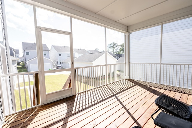 2918 Heirloom Way, Apex, NC 27502 - unfurnished sunroom with a residential view