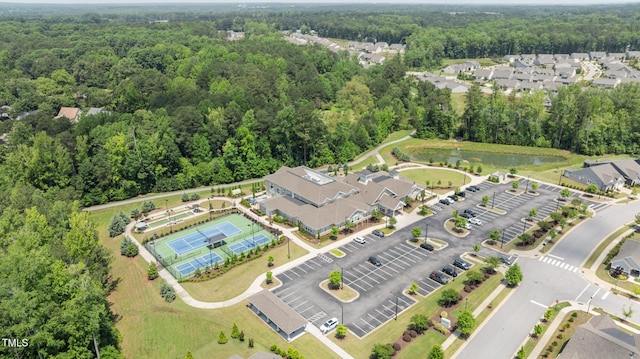 1112 Monterey Bay Dr, Wake Forest, NC 27587 - view of property location with a forest and a nearby body of water