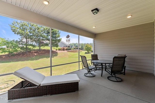 1112 Monterey Bay Dr, Wake Forest, NC 27587 - sunroom / solarium featuring outdoor dining area