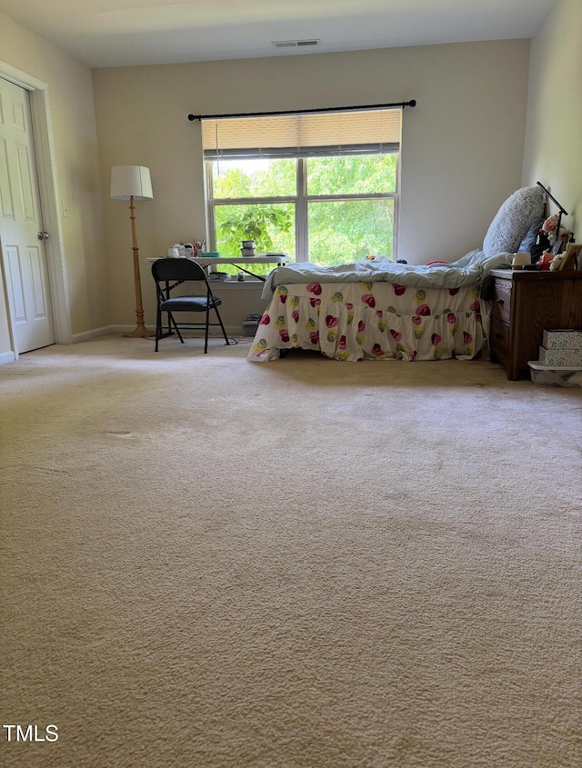 view of carpeted bedroom